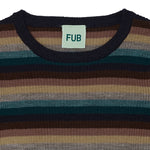 FUB Rib Blouse Multi Stripe