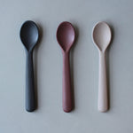Cink Bamboo Toddler Spoon 3 pack, Fog/Beet/Ocean