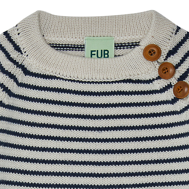 FUB Baby Sweater Ecru/Navy
